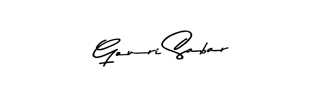 How to make Gouri Sabar name signature. Use Asem Kandis PERSONAL USE style for creating short signs online. This is the latest handwritten sign. Gouri Sabar signature style 9 images and pictures png