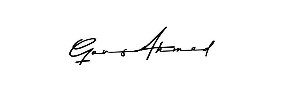 Make a beautiful signature design for name Gous Ahmed. With this signature (Asem Kandis PERSONAL USE) style, you can create a handwritten signature for free. Gous Ahmed signature style 9 images and pictures png