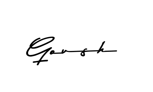 Goush stylish signature style. Best Handwritten Sign (Asem Kandis PERSONAL USE) for my name. Handwritten Signature Collection Ideas for my name Goush. Goush signature style 9 images and pictures png