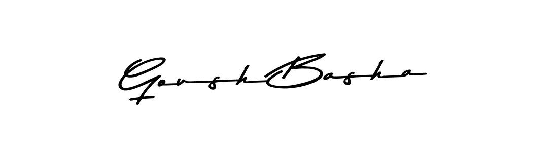 How to make Goush Basha name signature. Use Asem Kandis PERSONAL USE style for creating short signs online. This is the latest handwritten sign. Goush Basha signature style 9 images and pictures png