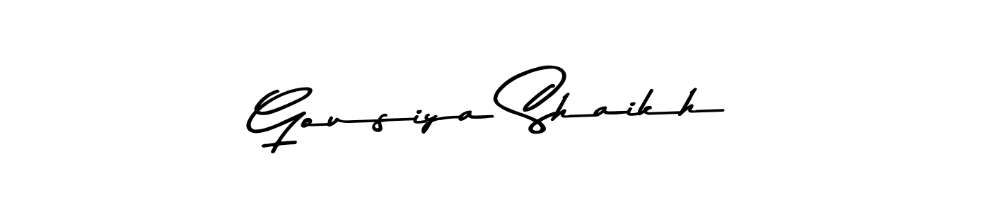 How to make Gousiya Shaikh signature? Asem Kandis PERSONAL USE is a professional autograph style. Create handwritten signature for Gousiya Shaikh name. Gousiya Shaikh signature style 9 images and pictures png