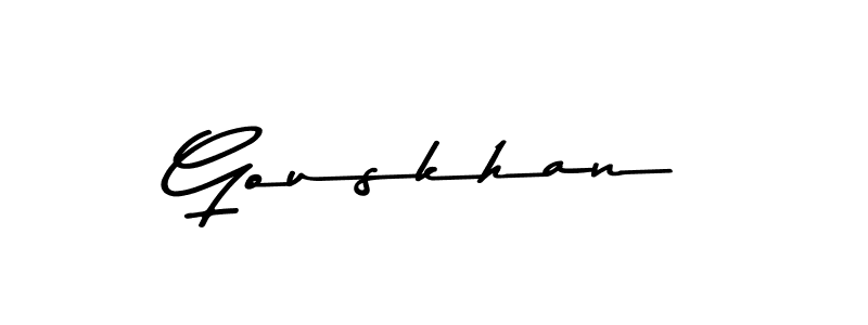 Similarly Asem Kandis PERSONAL USE is the best handwritten signature design. Signature creator online .You can use it as an online autograph creator for name Gouskhan. Gouskhan signature style 9 images and pictures png