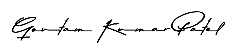 The best way (Asem Kandis PERSONAL USE) to make a short signature is to pick only two or three words in your name. For converting this name Goutam Kumar Patel. Goutam Kumar Patel signature style 9 images and pictures png