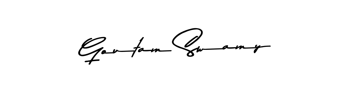 Make a beautiful signature design for name Goutam Swamy. With this signature (Asem Kandis PERSONAL USE) style, you can create a handwritten signature for free. Goutam Swamy signature style 9 images and pictures png