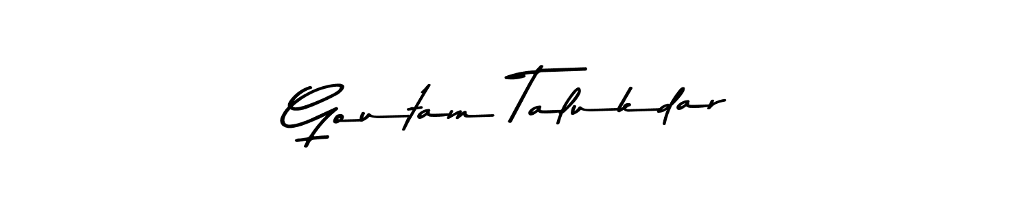 Use a signature maker to create a handwritten signature online. With this signature software, you can design (Asem Kandis PERSONAL USE) your own signature for name Goutam Talukdar. Goutam Talukdar signature style 9 images and pictures png