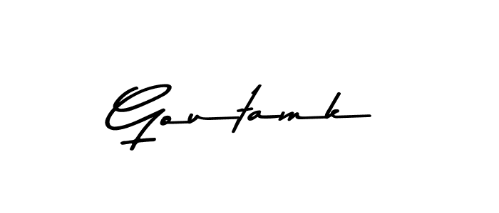 Goutamk stylish signature style. Best Handwritten Sign (Asem Kandis PERSONAL USE) for my name. Handwritten Signature Collection Ideas for my name Goutamk. Goutamk signature style 9 images and pictures png