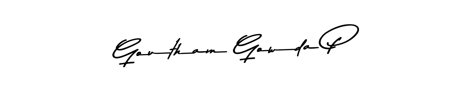 See photos of Goutham Gowda P official signature by Spectra . Check more albums & portfolios. Read reviews & check more about Asem Kandis PERSONAL USE font. Goutham Gowda P signature style 9 images and pictures png