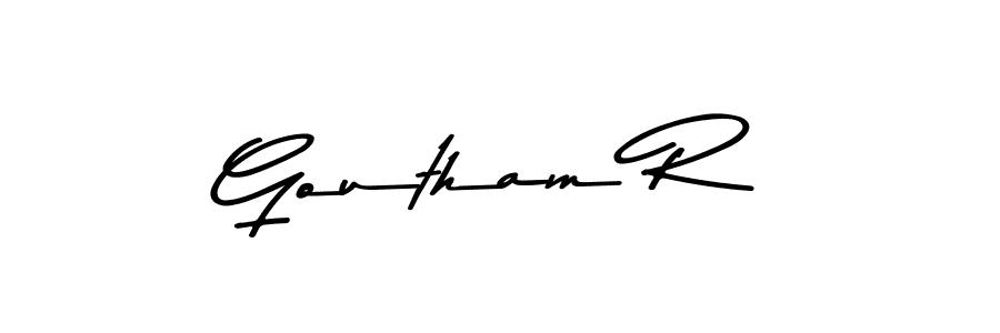 Use a signature maker to create a handwritten signature online. With this signature software, you can design (Asem Kandis PERSONAL USE) your own signature for name Goutham R. Goutham R signature style 9 images and pictures png