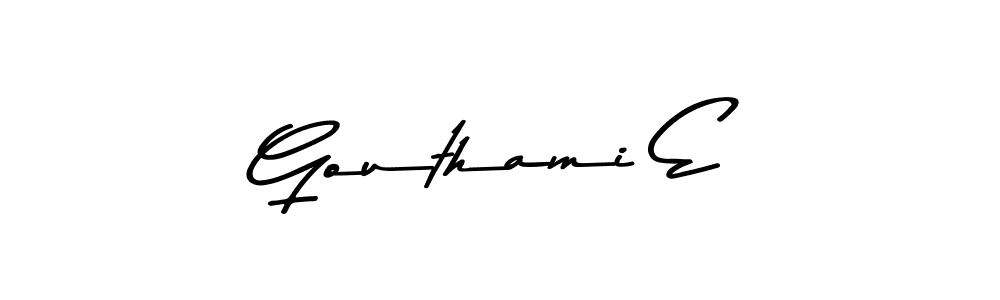 It looks lik you need a new signature style for name Gouthami E. Design unique handwritten (Asem Kandis PERSONAL USE) signature with our free signature maker in just a few clicks. Gouthami E signature style 9 images and pictures png