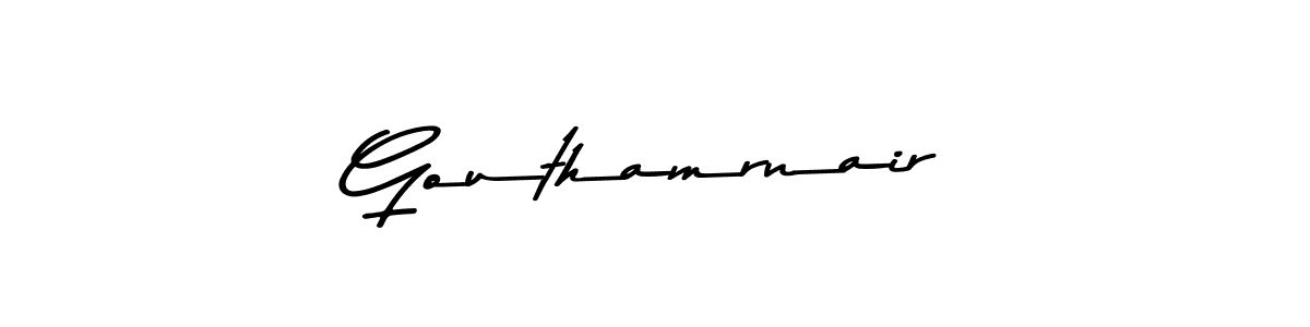 The best way (Asem Kandis PERSONAL USE) to make a short signature is to pick only two or three words in your name. The name Gouthamrnair include a total of six letters. For converting this name. Gouthamrnair signature style 9 images and pictures png