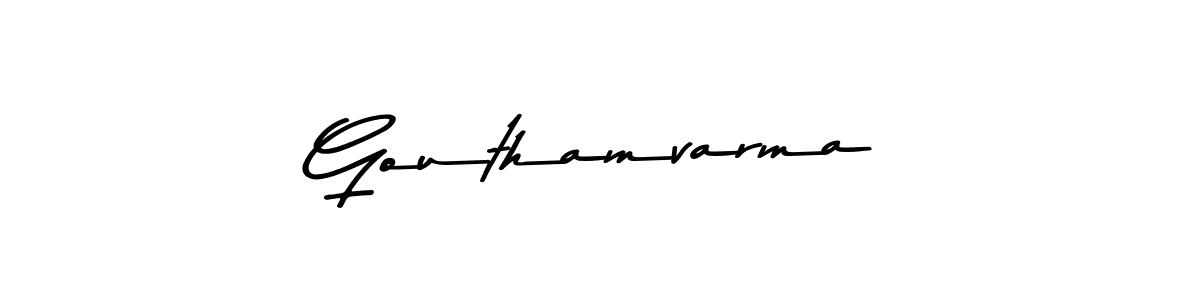 Design your own signature with our free online signature maker. With this signature software, you can create a handwritten (Asem Kandis PERSONAL USE) signature for name Gouthamvarma. Gouthamvarma signature style 9 images and pictures png