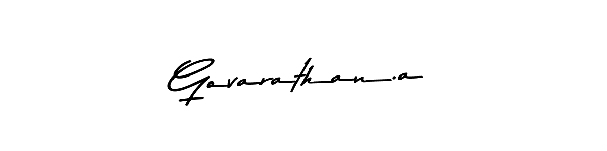 Use a signature maker to create a handwritten signature online. With this signature software, you can design (Asem Kandis PERSONAL USE) your own signature for name Govarathan.a. Govarathan.a signature style 9 images and pictures png
