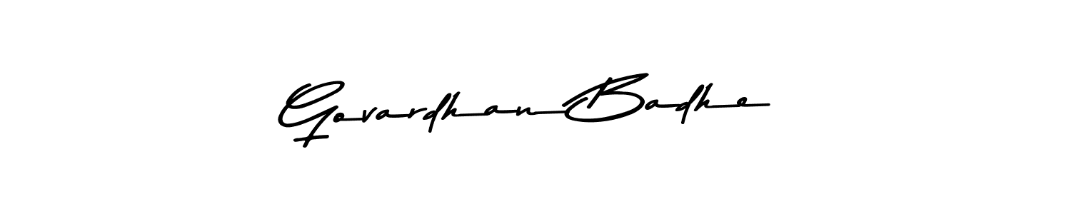 Design your own signature with our free online signature maker. With this signature software, you can create a handwritten (Asem Kandis PERSONAL USE) signature for name Govardhan Badhe. Govardhan Badhe signature style 9 images and pictures png