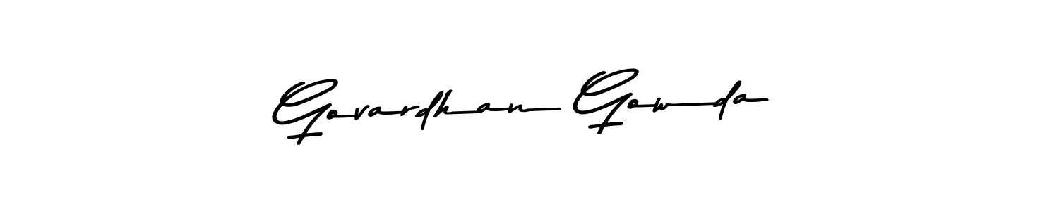 Use a signature maker to create a handwritten signature online. With this signature software, you can design (Asem Kandis PERSONAL USE) your own signature for name Govardhan Gowda. Govardhan Gowda signature style 9 images and pictures png