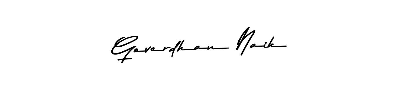 Use a signature maker to create a handwritten signature online. With this signature software, you can design (Asem Kandis PERSONAL USE) your own signature for name Goverdhan Naik. Goverdhan Naik signature style 9 images and pictures png