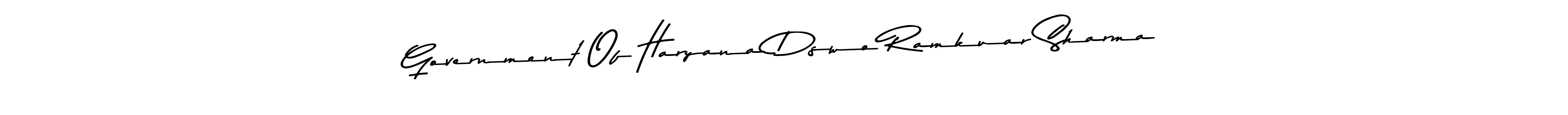 Make a beautiful signature design for name Government Of Haryana Dswo Ramkuar Sharma. With this signature (Asem Kandis PERSONAL USE) style, you can create a handwritten signature for free. Government Of Haryana Dswo Ramkuar Sharma signature style 9 images and pictures png