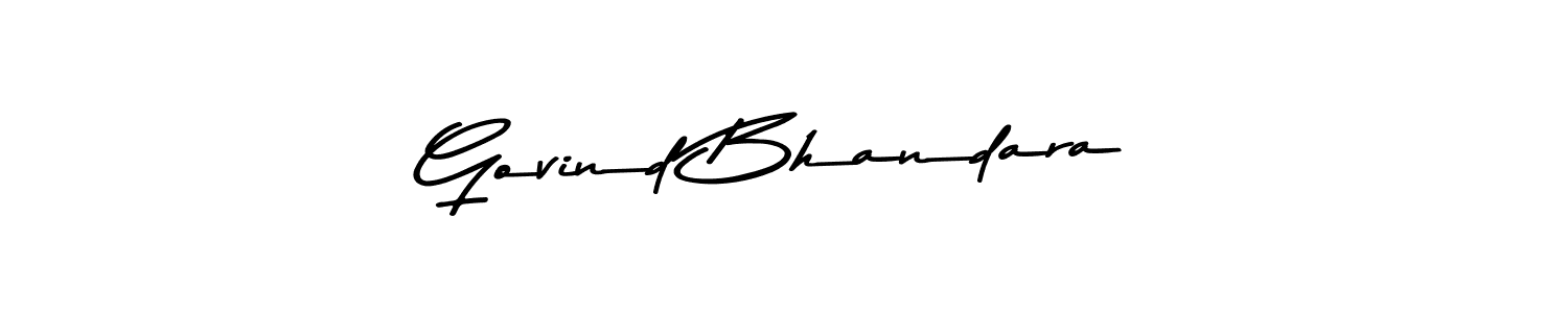 Make a beautiful signature design for name Govind Bhandara. With this signature (Asem Kandis PERSONAL USE) style, you can create a handwritten signature for free. Govind Bhandara signature style 9 images and pictures png