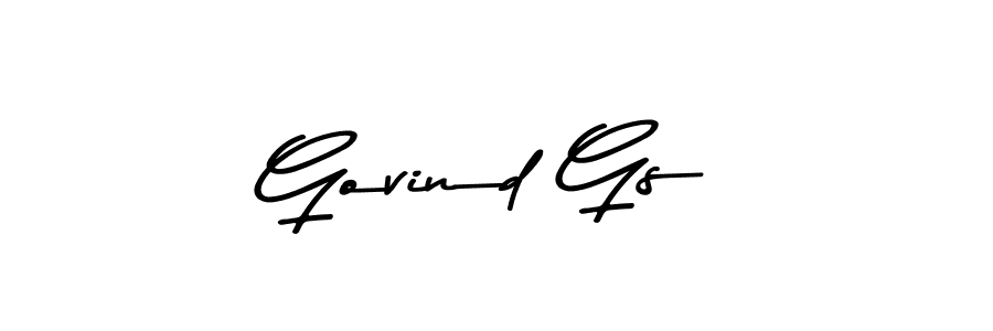 Design your own signature with our free online signature maker. With this signature software, you can create a handwritten (Asem Kandis PERSONAL USE) signature for name Govind Gs. Govind Gs signature style 9 images and pictures png