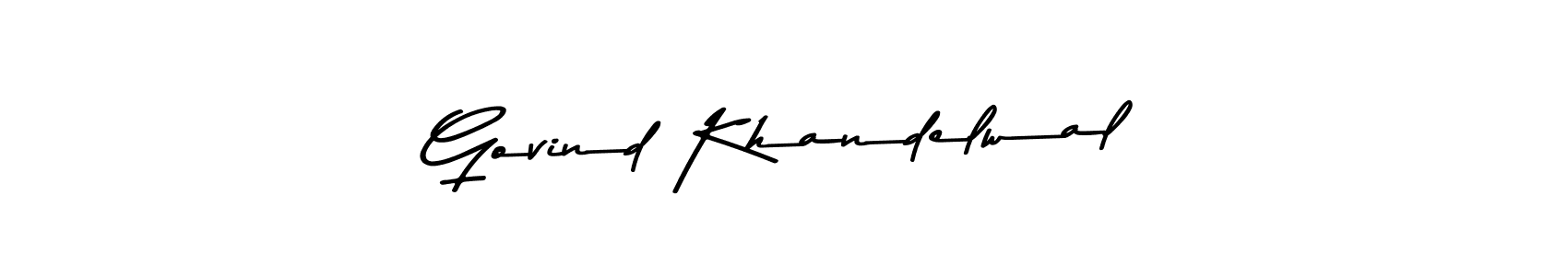 Create a beautiful signature design for name Govind Khandelwal. With this signature (Asem Kandis PERSONAL USE) fonts, you can make a handwritten signature for free. Govind Khandelwal signature style 9 images and pictures png
