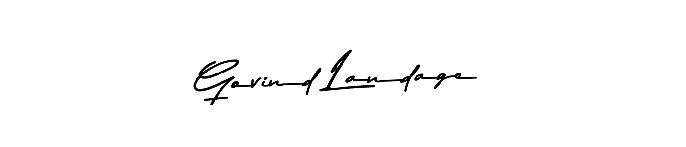 How to make Govind Landage signature? Asem Kandis PERSONAL USE is a professional autograph style. Create handwritten signature for Govind Landage name. Govind Landage signature style 9 images and pictures png