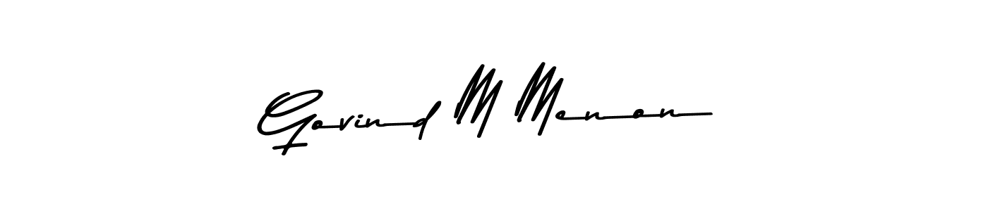 Govind M Menon stylish signature style. Best Handwritten Sign (Asem Kandis PERSONAL USE) for my name. Handwritten Signature Collection Ideas for my name Govind M Menon. Govind M Menon signature style 9 images and pictures png