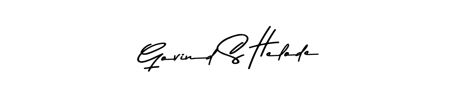 The best way (Asem Kandis PERSONAL USE) to make a short signature is to pick only two or three words in your name. The name Govind S Helode include a total of six letters. For converting this name. Govind S Helode signature style 9 images and pictures png
