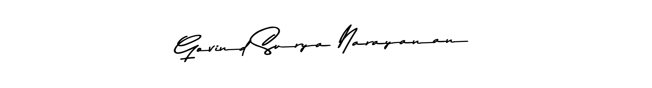 Design your own signature with our free online signature maker. With this signature software, you can create a handwritten (Asem Kandis PERSONAL USE) signature for name Govind Surya Narayanan. Govind Surya Narayanan signature style 9 images and pictures png