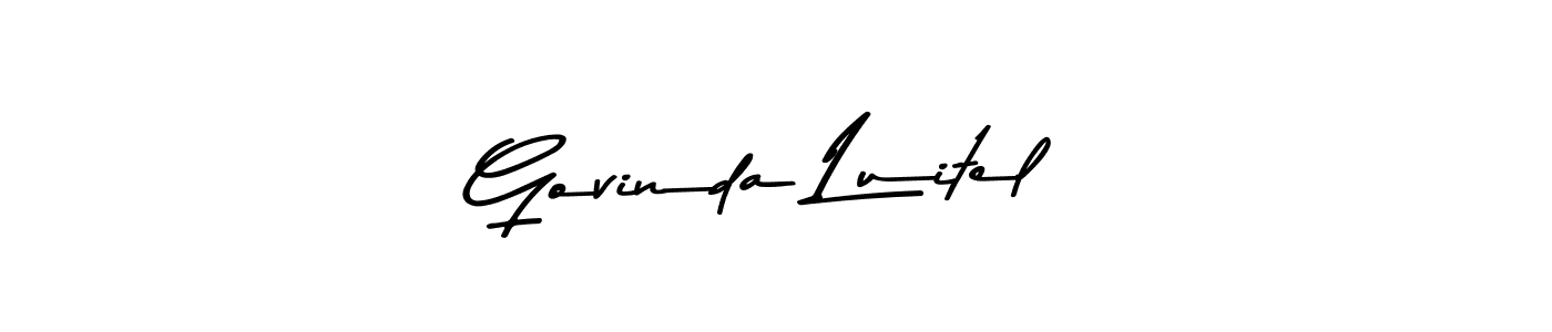 Create a beautiful signature design for name Govinda Luitel. With this signature (Asem Kandis PERSONAL USE) fonts, you can make a handwritten signature for free. Govinda Luitel signature style 9 images and pictures png