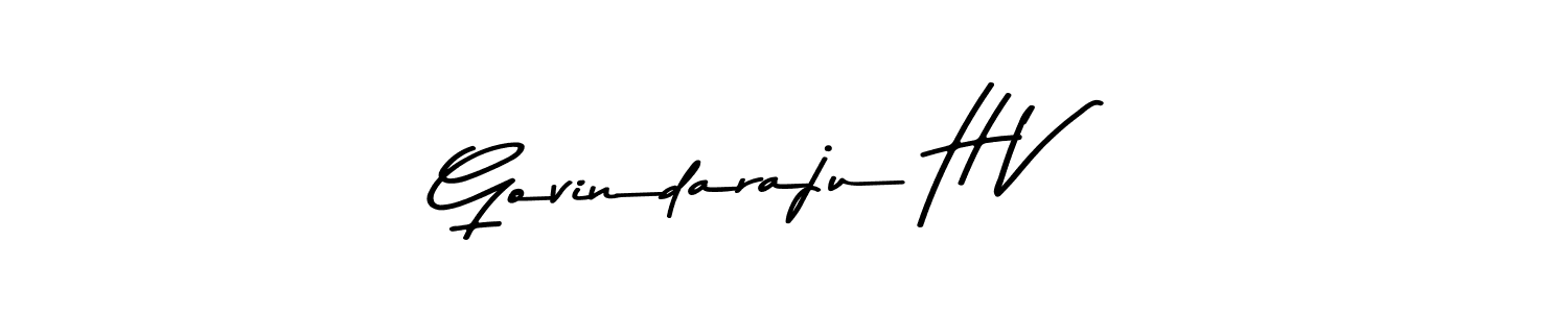 Make a beautiful signature design for name Govindaraju H V. With this signature (Asem Kandis PERSONAL USE) style, you can create a handwritten signature for free. Govindaraju H V signature style 9 images and pictures png