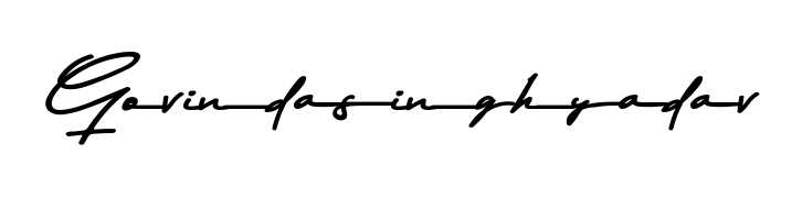 Discover how Govindasinghyadav looks in an executive cursive font (Asem Kandis PERSONAL USE). Perfect for legal documents, invoices, and certificates. Govindasinghyadav signature style 9 images and pictures png