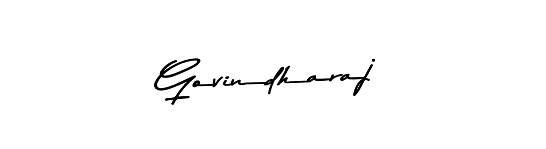 Create a beautiful signature design for name Govindharaj. With this signature (Asem Kandis PERSONAL USE) fonts, you can make a handwritten signature for free. Govindharaj signature style 9 images and pictures png