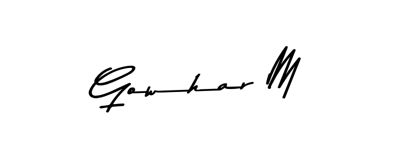 Gowhar M stylish signature style. Best Handwritten Sign (Asem Kandis PERSONAL USE) for my name. Handwritten Signature Collection Ideas for my name Gowhar M. Gowhar M signature style 9 images and pictures png