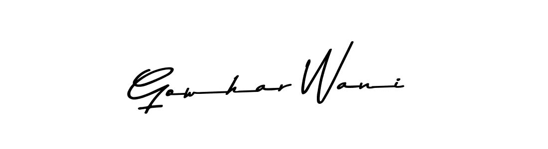 Asem Kandis PERSONAL USE is a professional signature style that is perfect for those who want to add a touch of class to their signature. It is also a great choice for those who want to make their signature more unique. Get Gowhar Wani name to fancy signature for free. Gowhar Wani signature style 9 images and pictures png