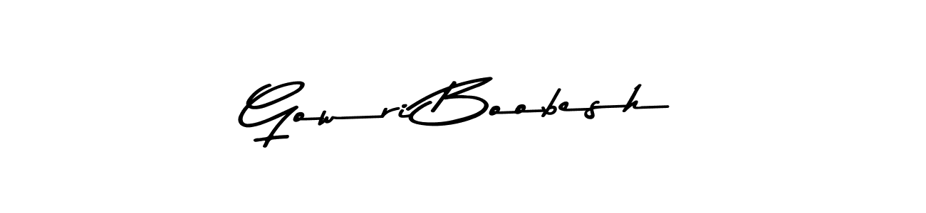 Also we have Gowri Boobesh name is the best signature style. Create professional handwritten signature collection using Asem Kandis PERSONAL USE autograph style. Gowri Boobesh signature style 9 images and pictures png