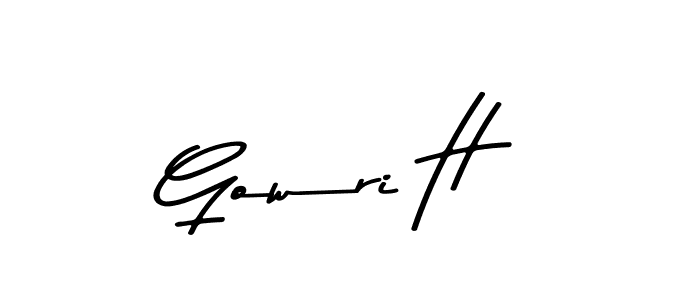 You can use this online signature creator to create a handwritten signature for the name Gowri H. This is the best online autograph maker. Gowri H signature style 9 images and pictures png