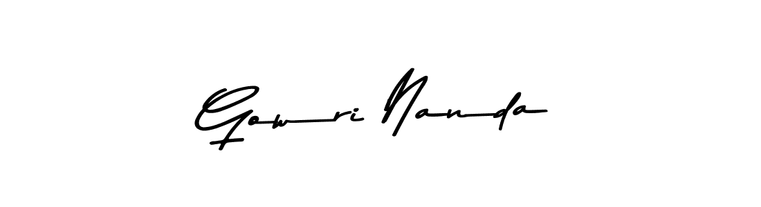 You can use this online signature creator to create a handwritten signature for the name Gowri Nanda. This is the best online autograph maker. Gowri Nanda signature style 9 images and pictures png