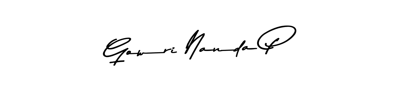 This is the best signature style for the Gowri Nanda P name. Also you like these signature font (Asem Kandis PERSONAL USE). Mix name signature. Gowri Nanda P signature style 9 images and pictures png
