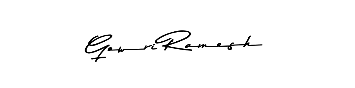 Use a signature maker to create a handwritten signature online. With this signature software, you can design (Asem Kandis PERSONAL USE) your own signature for name Gowri Ramesh. Gowri Ramesh signature style 9 images and pictures png