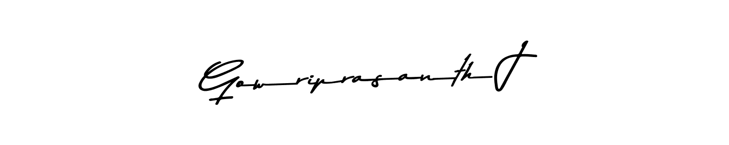 Gowriprasanth J stylish signature style. Best Handwritten Sign (Asem Kandis PERSONAL USE) for my name. Handwritten Signature Collection Ideas for my name Gowriprasanth J. Gowriprasanth J signature style 9 images and pictures png