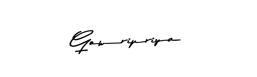 Use a signature maker to create a handwritten signature online. With this signature software, you can design (Asem Kandis PERSONAL USE) your own signature for name Gowripriya. Gowripriya signature style 9 images and pictures png