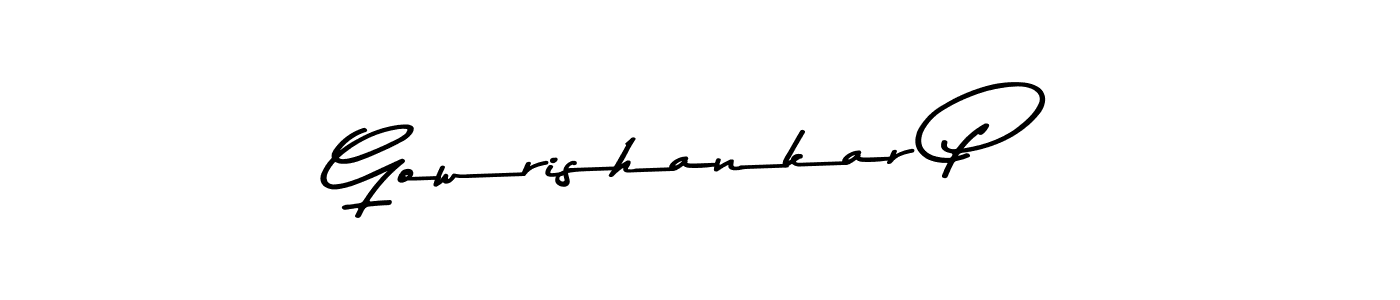 This is the best signature style for the Gowrishankar P name. Also you like these signature font (Asem Kandis PERSONAL USE). Mix name signature. Gowrishankar P signature style 9 images and pictures png