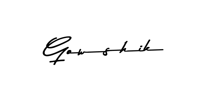 Use a signature maker to create a handwritten signature online. With this signature software, you can design (Asem Kandis PERSONAL USE) your own signature for name Gowshik. Gowshik signature style 9 images and pictures png