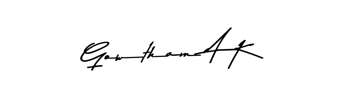 Similarly Asem Kandis PERSONAL USE is the best handwritten signature design. Signature creator online .You can use it as an online autograph creator for name Gowtham A K. Gowtham A K signature style 9 images and pictures png