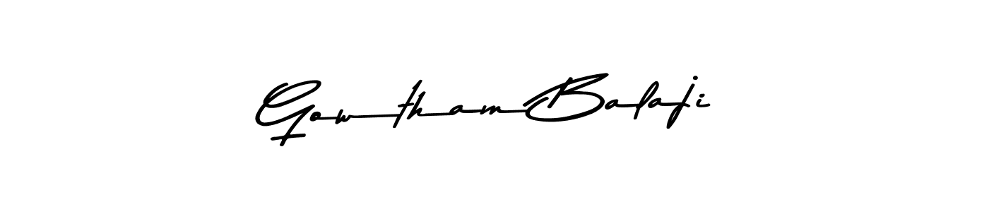 Also we have Gowtham Balaji name is the best signature style. Create professional handwritten signature collection using Asem Kandis PERSONAL USE autograph style. Gowtham Balaji signature style 9 images and pictures png