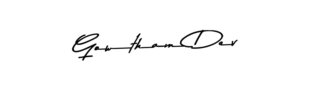 Gowtham Dev stylish signature style. Best Handwritten Sign (Asem Kandis PERSONAL USE) for my name. Handwritten Signature Collection Ideas for my name Gowtham Dev. Gowtham Dev signature style 9 images and pictures png