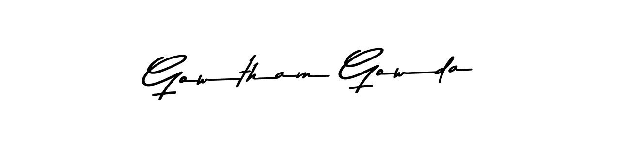 You can use this online signature creator to create a handwritten signature for the name Gowtham Gowda. This is the best online autograph maker. Gowtham Gowda signature style 9 images and pictures png