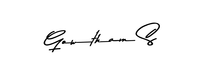 Use a signature maker to create a handwritten signature online. With this signature software, you can design (Asem Kandis PERSONAL USE) your own signature for name Gowtham S. Gowtham S signature style 9 images and pictures png