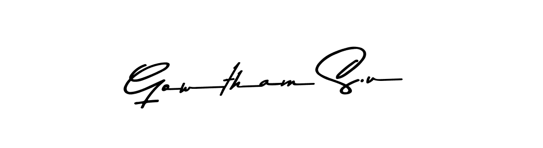 Asem Kandis PERSONAL USE is a professional signature style that is perfect for those who want to add a touch of class to their signature. It is also a great choice for those who want to make their signature more unique. Get Gowtham S.u name to fancy signature for free. Gowtham S.u signature style 9 images and pictures png