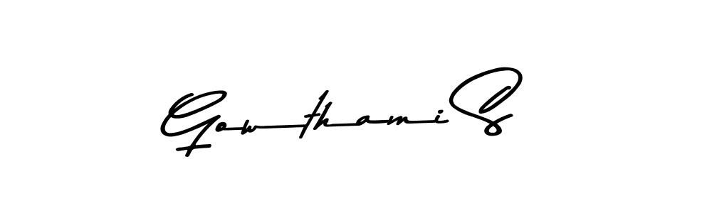 You should practise on your own different ways (Asem Kandis PERSONAL USE) to write your name (Gowthami S) in signature. don't let someone else do it for you. Gowthami S signature style 9 images and pictures png