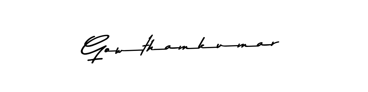 Similarly Asem Kandis PERSONAL USE is the best handwritten signature design. Signature creator online .You can use it as an online autograph creator for name Gowthamkumar. Gowthamkumar signature style 9 images and pictures png